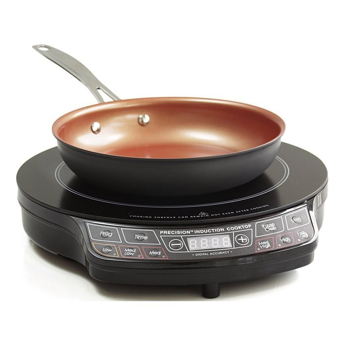 NuWave Precison Induction Cooktop w/ 10.5" Fry Pan & Storage Case Bundle N2