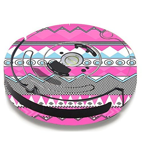 Skin Decal Vinyl Wrap For IRobot Roomba 650 655 Vacuum / Pink Aztec Tribal Chevron