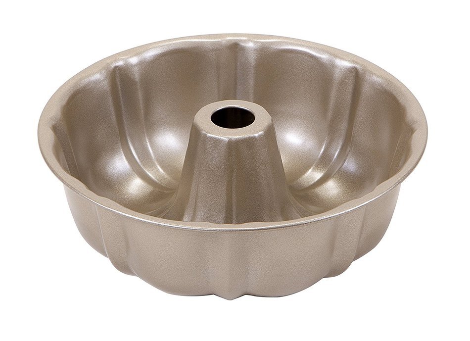 Art and Cook Non-Stick Carbon Steel Bundt Pan, 10", Champagne