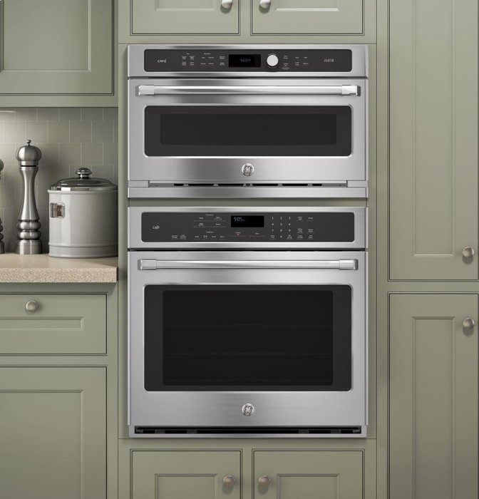 GE Cafe Series 30" Stainless Steel Built-In Convection Wall Oven N5