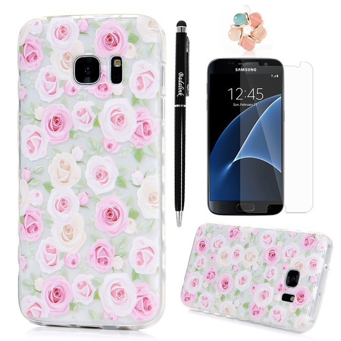 Badalink Galaxy S7 Case Shock-Absorbing Drop Protection TPU Bumper Protective Back Cover Slim-Fit Flexible Easy... N58