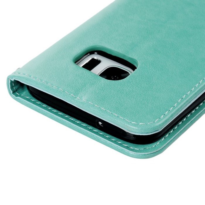 S7 Case,Samsung Galaxy S7 Case - Wallet Embossed Flowers Smart Magnetic Close High Quality Premuim PU Leather... N9
