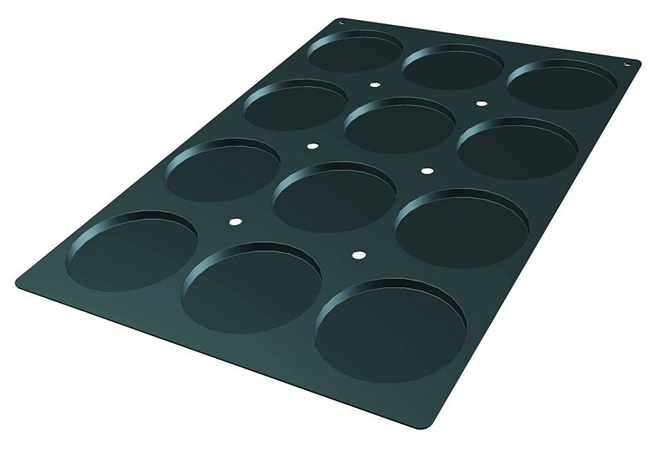 Lekue Professional Baking 54 Cavities Canele Bordelais Mold, 23.6" x 15.7", Black N8