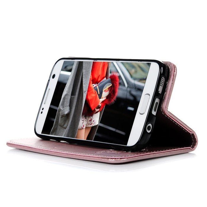 S7 Case,Samsung Galaxy S7 Case - Wallet Embossed Flowers Smart Magnetic Close High Quality Premuim PU Leather... N12