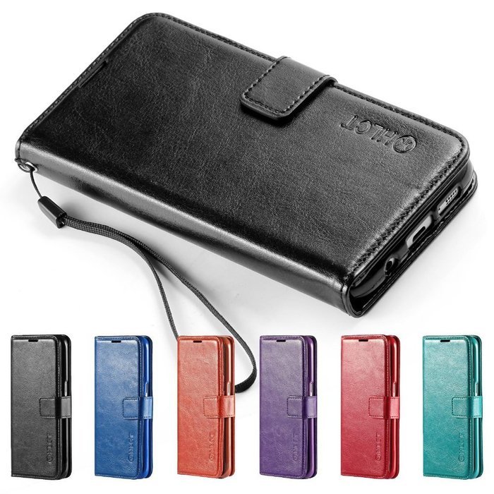 Galaxy S7 Case, HLCT PU Leather Case, With Soft TPU Protective Bumper, Built-In Kickstand, Cash And Card Pockets... N4
