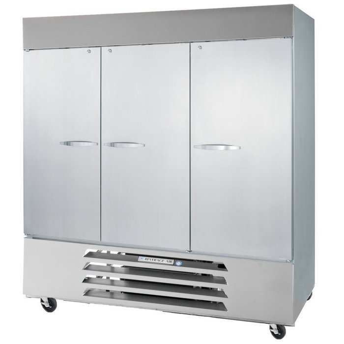 Beverage-Air RB72-1HS 75" Vista Series Three Sections Solid Half Door Reach-In