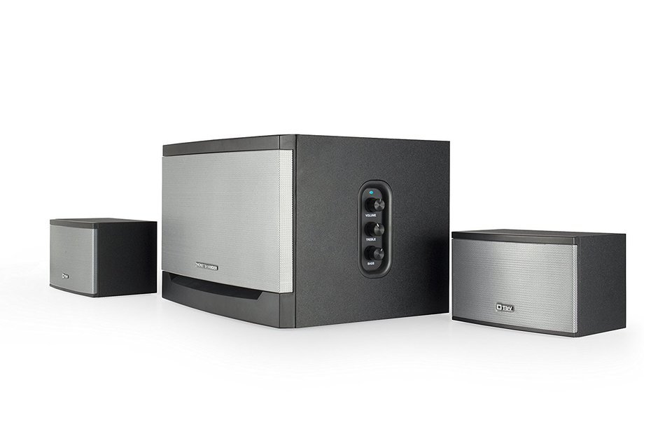 Thonet and Vander Laut Bluetooth 340 Watt Wood Multimedia Audio Speaker System, 2.1 Stereo Speakers with Integrated... N8