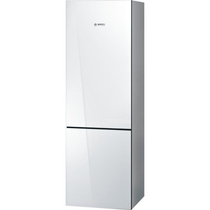 Bosch B10CB80NVW: 24" Glass Door Counter-Depth Bottom Freezer B10CB80NVW 800 Series - White Glass N3