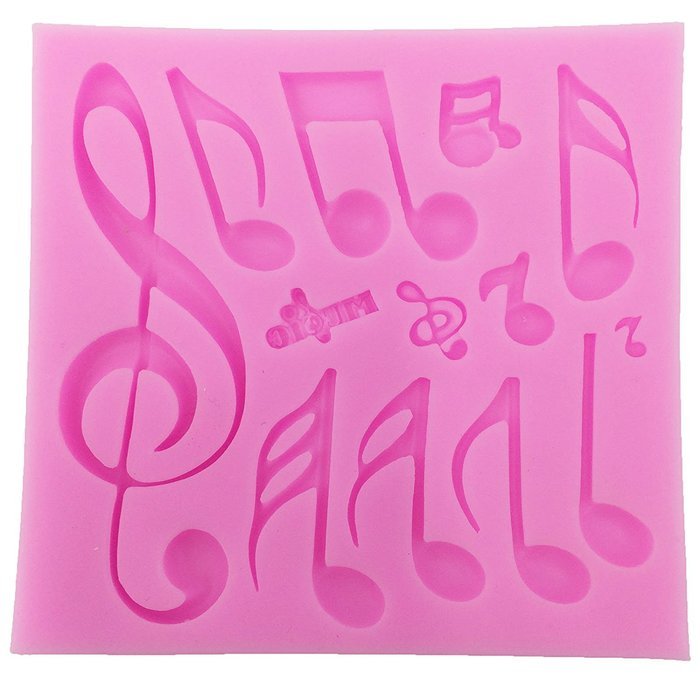 Funshowcase Music Notes Candy Silicone Mold for Cake Decorate, Polymer Clay, Crafting
