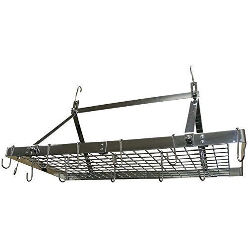 Range Kleen CW6014 Stainless Steel Rectangle Pot Rack, Silver