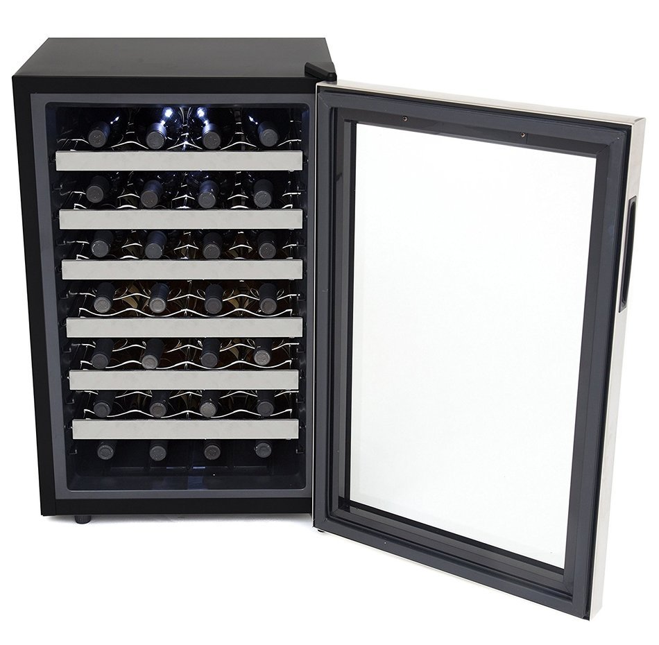Whynter WC-282TS 28 Bottle Touch Control Freestanding Wine Cooler, Black with Stainless Steel Trim N5