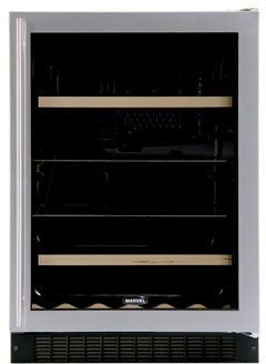 Luxury 14 Bottle Dual Zone Built-In Wine Refrigerator Finish: Black, Hinge Location: Left