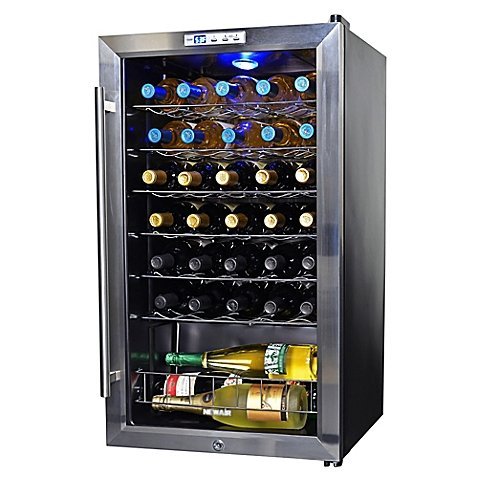 NewAir 33-Bottle Single-Zone Wine Cooler in Stainless Steel Model#AW-330E N2