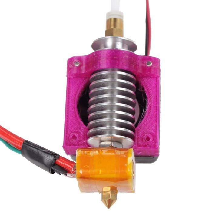 Generic 12v 0.4mm Nozzle 1.75mm Filamnet Metal J-head Hotend 100k Thermistor Extruder with Tube Fan for E3D(red-green-line) N2