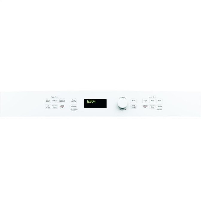 GE PT7800DHWW Profile 30" White Electric Combination Wall Oven - Convection N2
