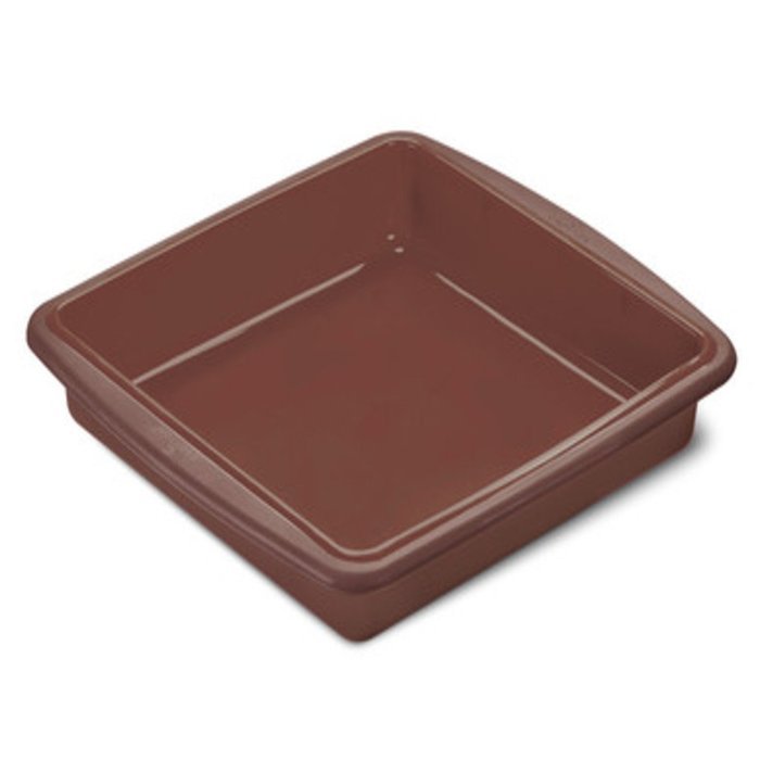 Silicone Cake Square Pan Crofton Brown with Brown Kitchen Dish Fast Drying Mat Bundle N2