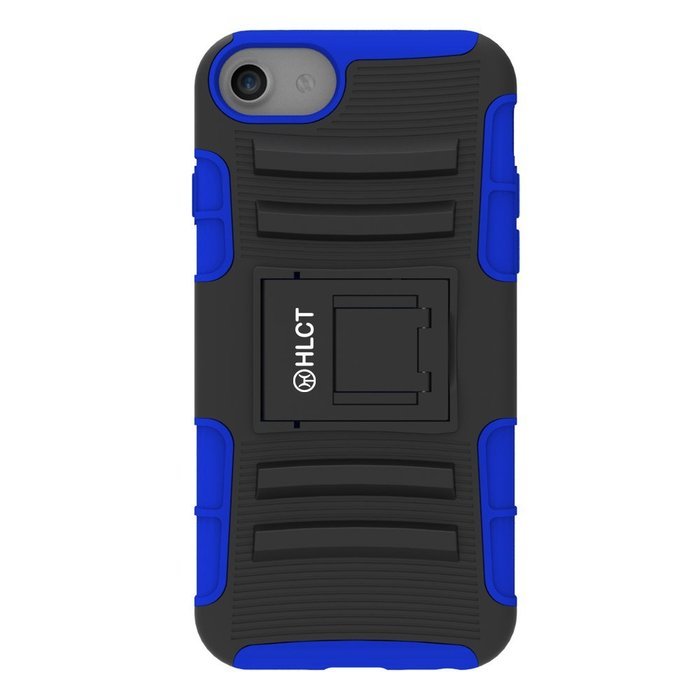 iPhone 7 Case, HLCT Rugged Shock Proof Dual-Layer Case with Built-In Kickstand for iPhone 7 4.7 Inch (Red) N30