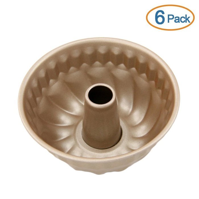 LOHOME&reg; Quiche Pan, Set of 6 PCS Bakeware Nonstick Tart/Quiche Pans Cupcakes Torte Souffle Cheesecake Egg Tart... N5