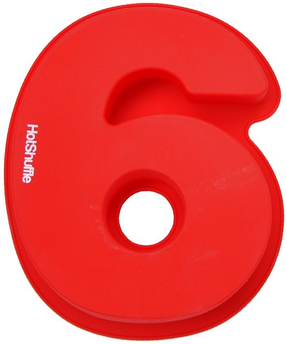 Large Silicone Number Cake Pan Mould Baking Tin Birthday Anniversary 6 6th N3