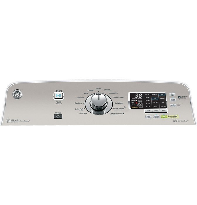 GE GTDS820GDWS 7.8 Cu. Ft. White With Steam Cycle Gas Front Load Dryer N3