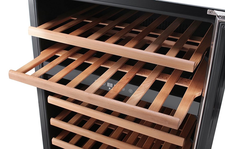 Thorkitchen JC-145A2EQ 46 Bottle 24" Built-in & Free Standing Dual Zone Wine Cooler, Stainless Steel N5
