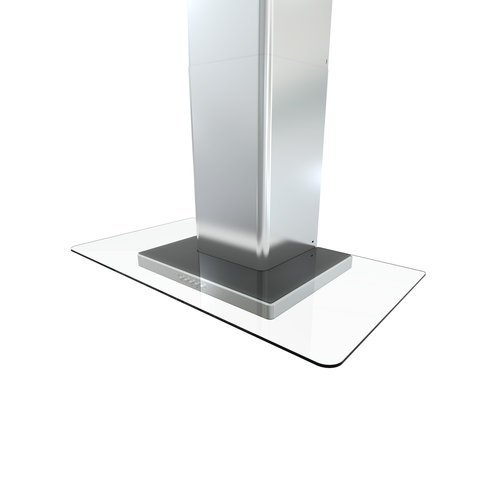 Zephyr BFG-E36AG 600 CFM 36 Inch Wide Wall Mounted Range Hood with Halogen Light, Stainless Steel with Glass N4