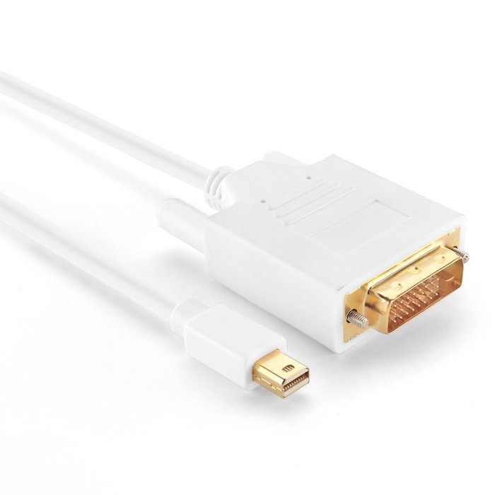 TNP Mini DisplayPort (MiniDP/mDP/Thunderbolt Port Compatible) to DVI Cable Video Adapter Converter Cord (6 Feet) N4