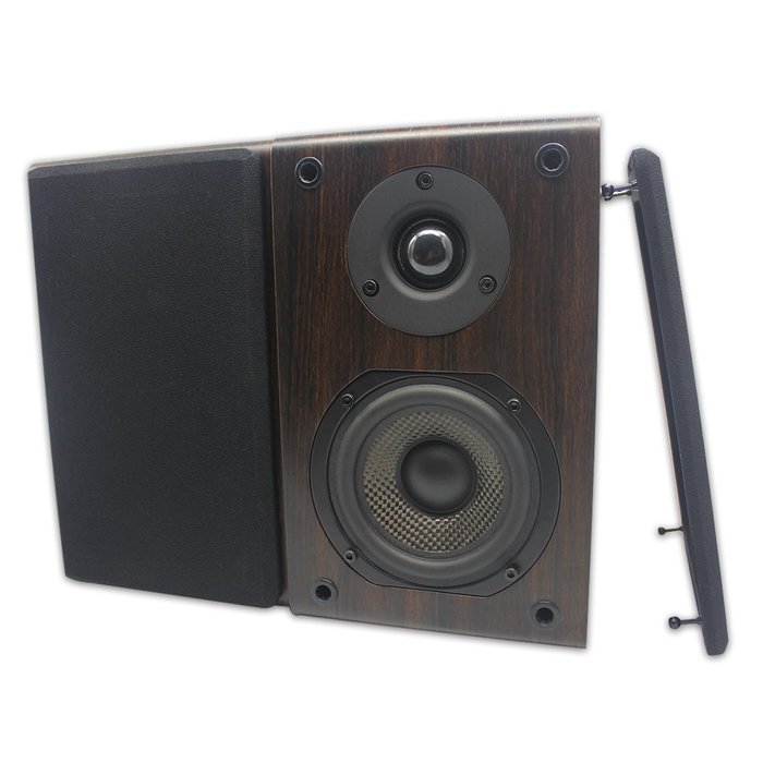 LONPOO 05 Bookshelf Speaker 2-Way 75W *2 Classic Wooden Loudspeaker with 4-Inch Carbon Fiber Woofer and Silk Dome... N2