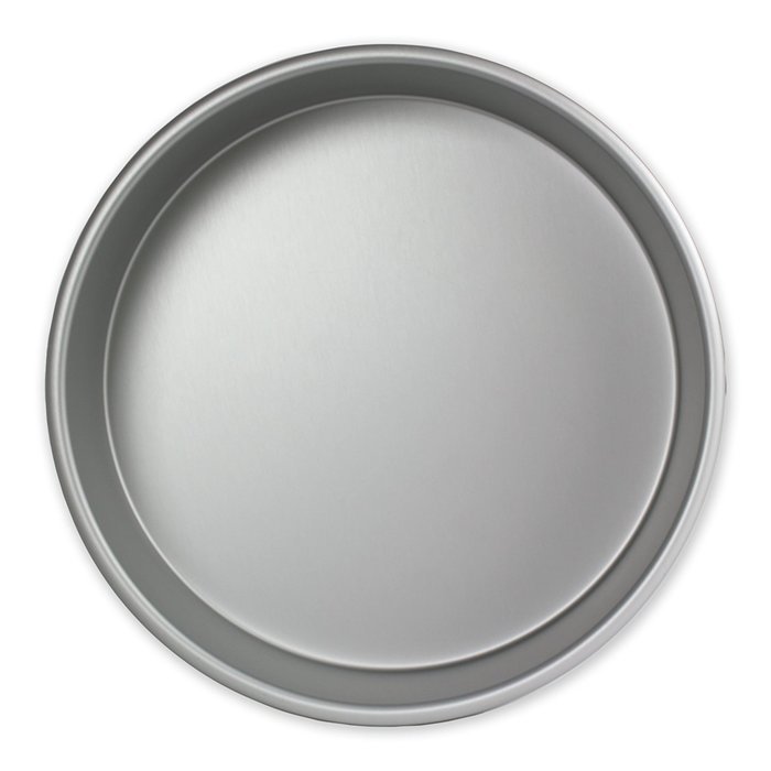 PME RND124 Round Seamless Professional Aluminum Baking Pan, 12" x 4", Silver N2