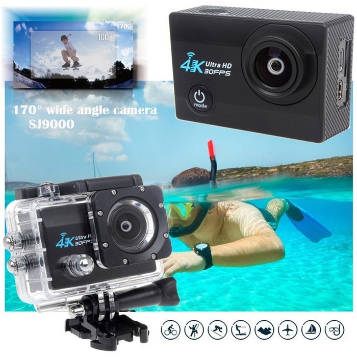Boblov SJ9000 4K HD WiFi Sports Action Camera 2.0" LCD 16MP Diving DVR Video Camcorder+Waterproof 50M Diving Light... N6