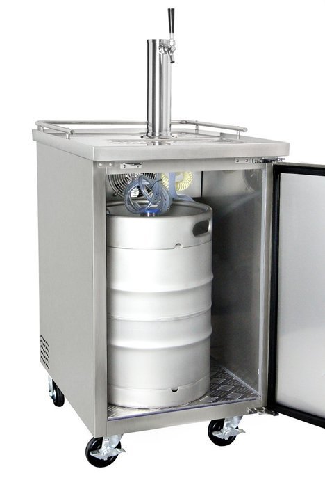 Kegco Three Faucet Commercial Direct Draw Beer Dispenser Black Kegerator Keg Cooler XCK-1B-3 N7