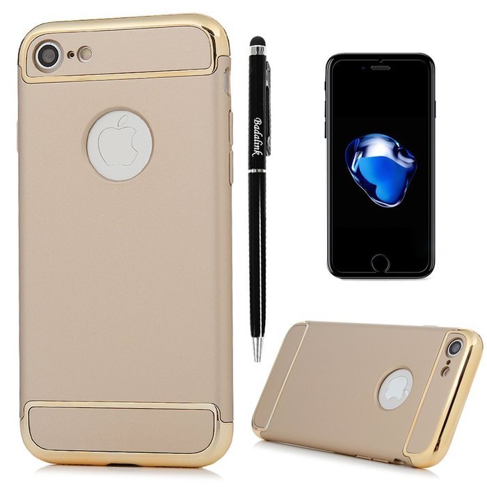 iPhone 7 Case (4.7 inch) - 3 in 1 High Impact Shockproof Anti-slip Lightweight Bumper Plating Frame Oleophobic... N21
