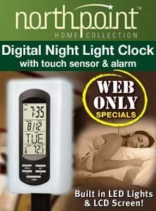 Night Light with Time & Temperature by Northpoint N2