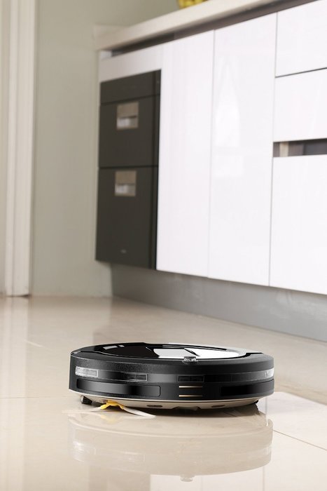 Floor Robot Loomin A325 Auto Slim Anti Fall Robot Vacuum Cleaner (Silver) N8