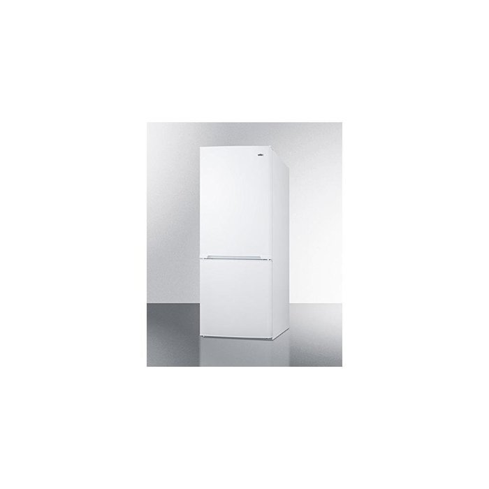 Summit FFBF100WIM Frost-free Bottom Freezer Refrigerator with Icemaker and White Exterior in Unique 60" Height N2