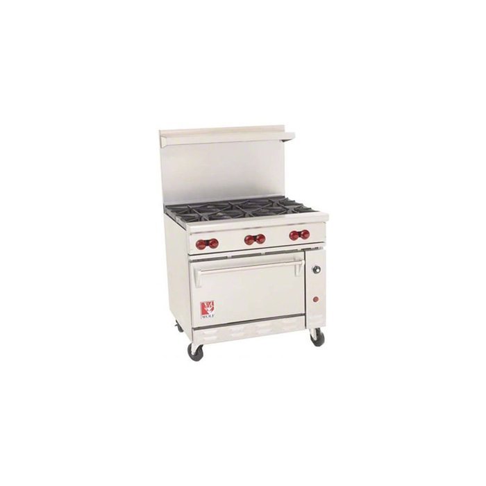 Wolf C36S-6B Challenger XL Restaurant Range Gas 36" (6) Burners