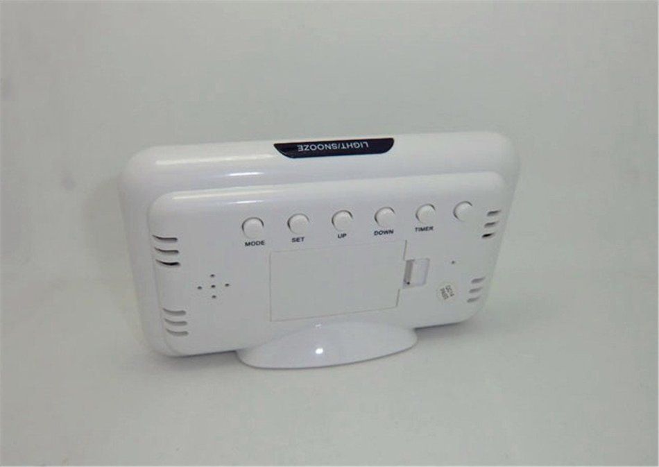 Surborder Shop Digital Alarm Clock Battery Operated with Large Display, Snooze - Travel Alarm Clock and Home Alarm... N28