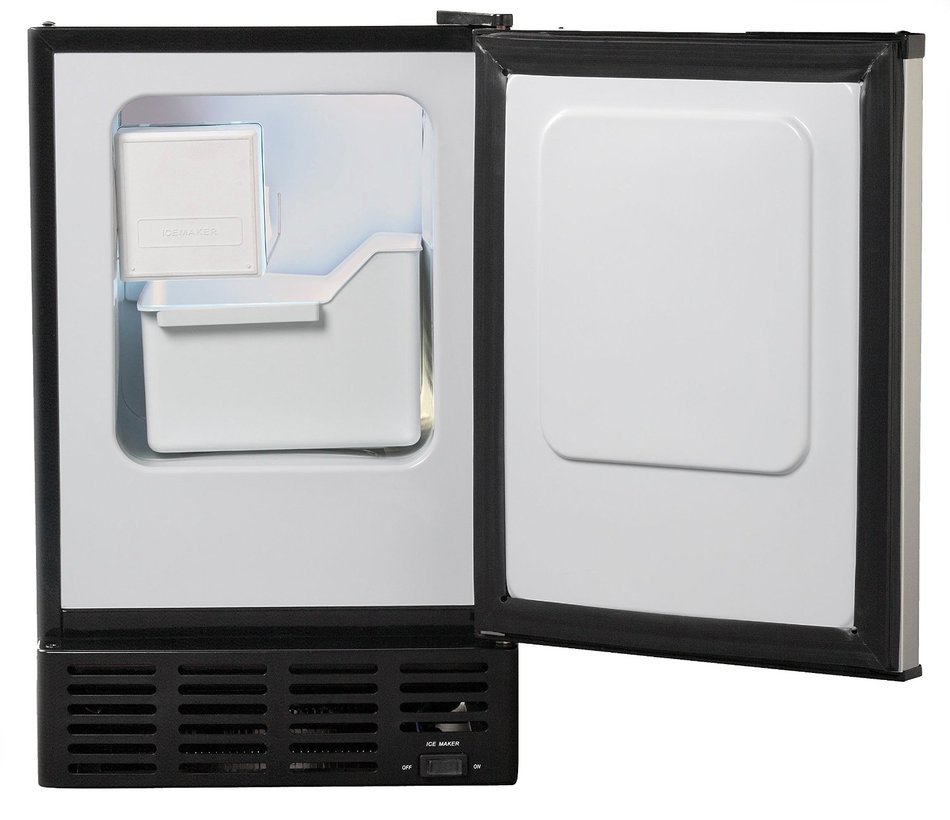 Sunpentown IM-150US Stainless Steel Undercounter Ice Maker with Freezer