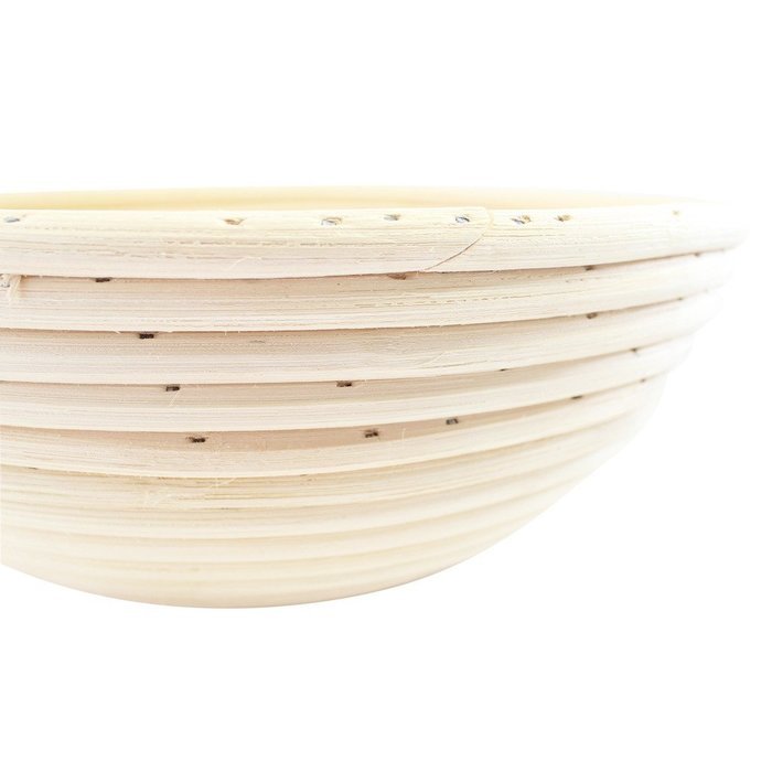 Traditional Round Natural Ratan Wooden Bread Dough Banneton Proving Rising Basket Bowl- 1KG- By Kurtzy TM