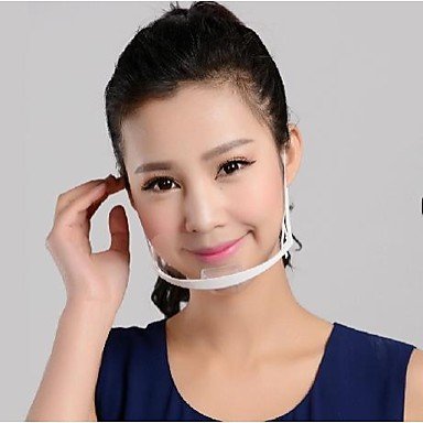 Plastic food transparent mask permanent anti fog food chef mask N5