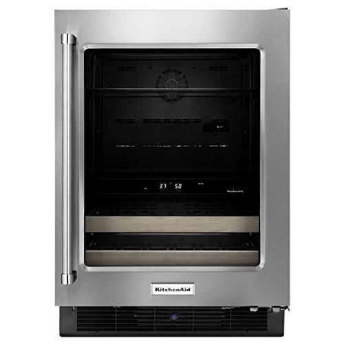 KitchenAid&reg; 24" Beverage Center with Glass Door and Wood-Front Racks