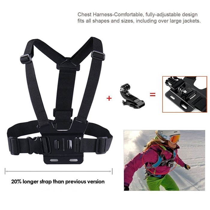 Xiaomi Yi Action Camera Accessories Kit: Kupton Xiaoyi Waterproof Housing Case + Head Strap Mount + Chest Harness... N6