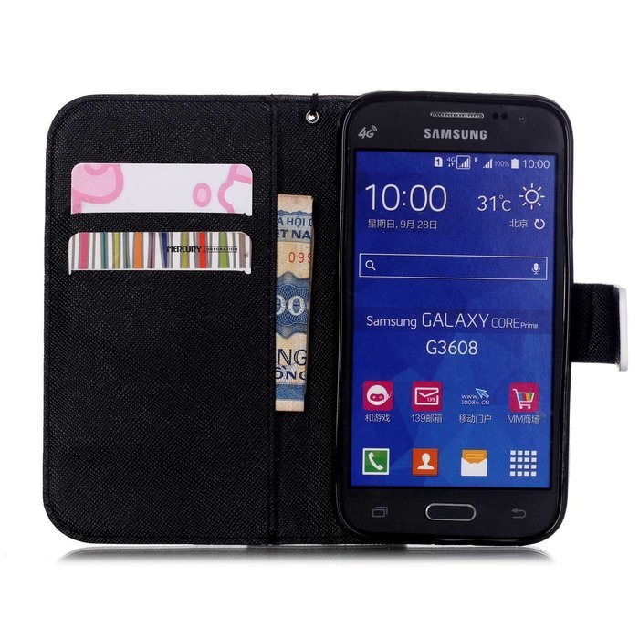 Galaxy Core Prime Case,Galaxy Core Prime Wallet Case,Phezen PU Leather Magnetic Closure Stand Flip Cover Credit... N8