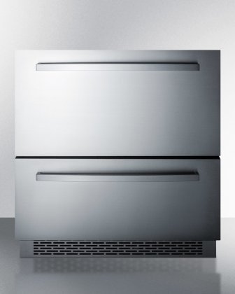 Summit SP7D2 30" Drawer Refrigerator with 5.3 cu. ft. Capacity 2 Drawers Automatic Defrost LED Lighting Digital... N6