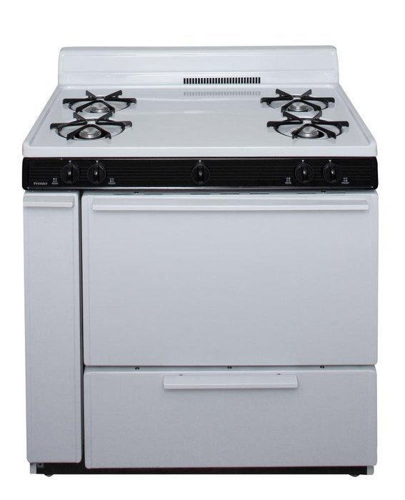 BLK100WP 36" Cordless Freestanding Gas Range With Battery Ignition 4 Cooktop Elements 3.9 cu. ft. Oven Capacity...