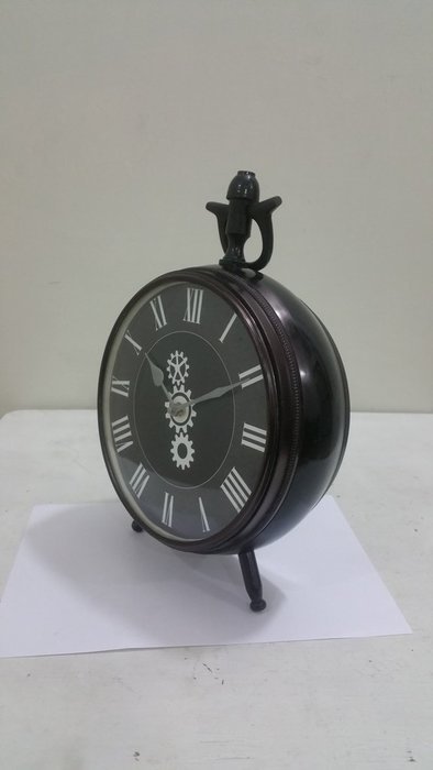 NAUTICAL MARITIME ~ BLACK FINISH DESKTOP ~ TABLE CLOCK DECOR N2
