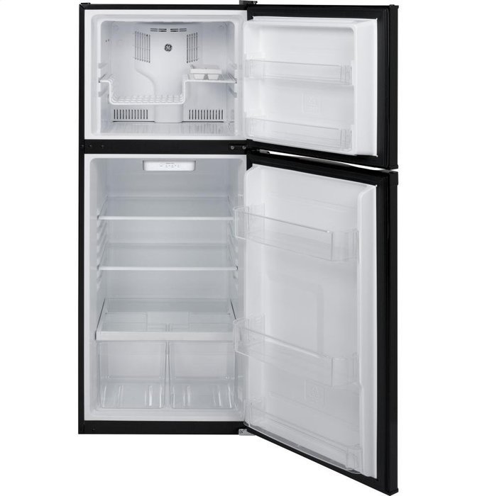 GE GPE12FGKBB 24" Energy Star Qualified Top-Freezer Refrigerator with 11.6 Cu. Ft. Capacity in Black N2