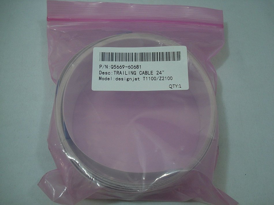 Q5669-60681, Trailing Cable 24", HP DesignJet T610 T1100 Z2100 Z3100 N2