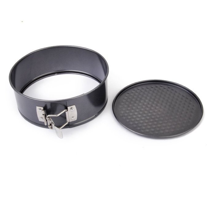 Round Cake Pan Bakeware Removable Bottom Mould 9.5 Inch Black N4