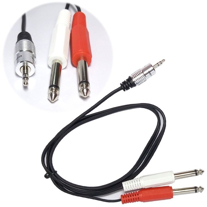 HENGSHENG&reg; 3FT 3.5mm 1/8 inch TRS Stereo Male to 2 Dual 6.35mm 1/4 inch Mono TS Male Y Splitter Cable N3